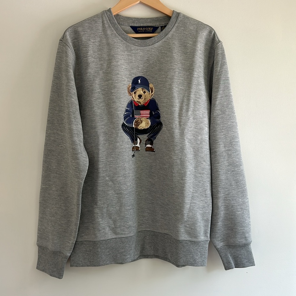Polo by Ralph Lauren Gray Sweatshirt with Blue Graphic - Picture 8 of 9